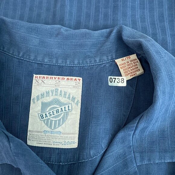Tommy Bahama Silk MLB Baseball Game 2011 Mid-Summer Classic Shirt Blue Men XL‎ - Picture 4 of 11